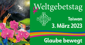 Bild des Weltgebetstages 2023 zum Thema Taiwan am 03.03.2023, Motto: Glaube bewegt.